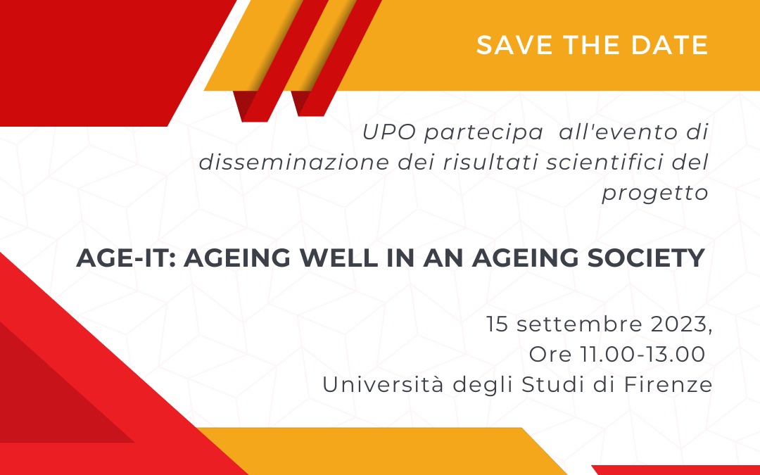 UPO partner del progetto  “Age-It – Ageing well in an ageing society”